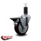 Service Caster 4'' Maroon Poly Swivel 1-1/4'' Expanding Stem Caster with Brake SCC-EX20S414-PPUB-MRN-PLB-114 - alternate 3